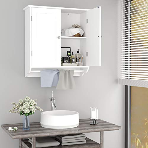 Homfa Bathroom Wall Cabinet, Over The Toilet Space Saver Storage