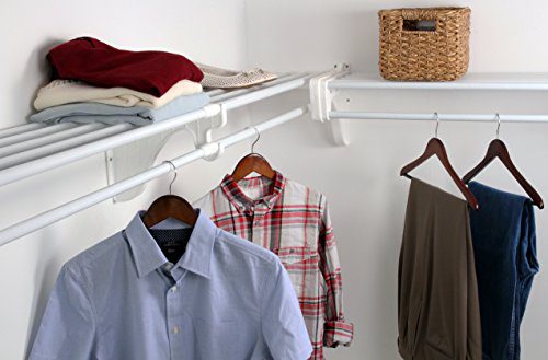 EZ Shelf - DIY Closet Organizer Kit - Expandable to 12.2 ft. of Hanging & Shelf