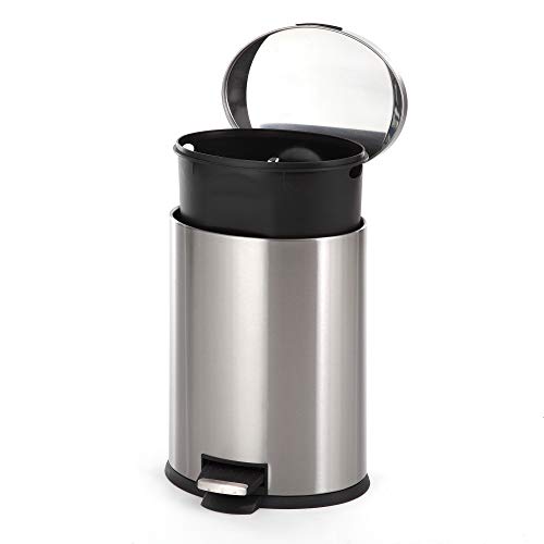 Stainless Steel Trash Can 13 Gallon Garbage Can for Kitchen Touchless ...