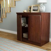 South Shore Small 2-Door Storage Cabinet with Adjustable Shelf