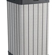 Keter Rockford Duotech Outdoor Plastic Resin Trash Can