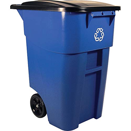 Rubbermaid Commercial Products BRUTE Rollout Heavy-Duty Wheeled Recycling