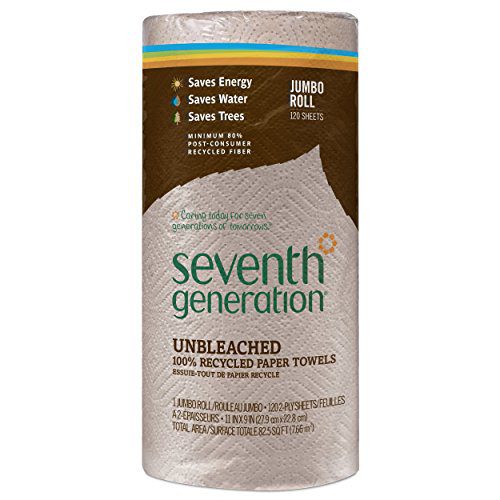 Seventh Generation Unbleached Paper Towels, 100% Recycled Paper