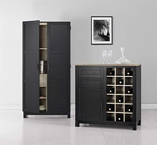 Ameriwood Home Carver Storage Cabinet, Black