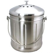 Natural Home Stainless Steel Compost Bin, 1.8-Gallon