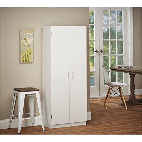 System Build Flynn Wooden Storage Cabinet, White