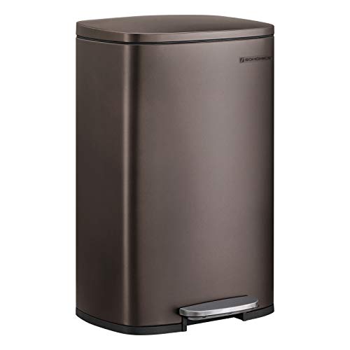 SONGMICS 13.2 Gal (50L) Kitchen Trash Can, Pedal Garbage Can