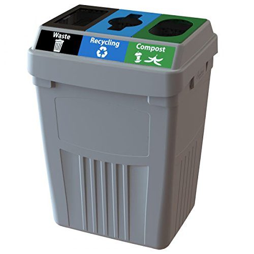 CleanRiver Flex E bin Indoor and Outdoor Sturdy 3-in-1 Waste