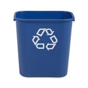 Rubbermaid Commercial Products Plastic Resin Deskside Recycling Can