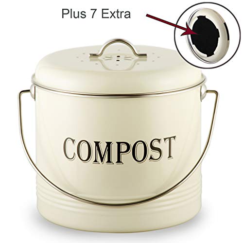 Vintage Kitchen Compost Bin-Indoor Scraps Compost Bucket Container