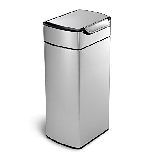 simplehuman 30 Liter / 8 Gallon Stainless Steel Touch-Bar Kitchen Trash Can