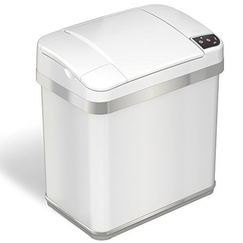 iTouchless 2.5 Gallon Bathroom Touchless Trash Can with Odor Filter