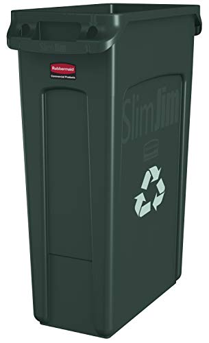 Rubbermaid Commercial Products Slim Jim Plastic Rectangular Recycling