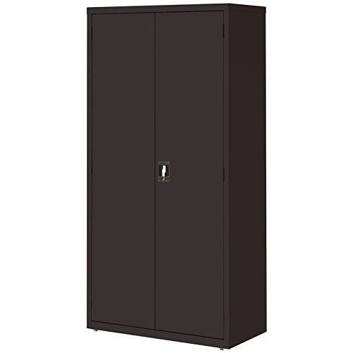 Scranton & Co 5 Shelves Steel Storage Cabinet in Black