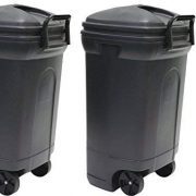 United Solutions Rough and Rugged Rectangular 34 Gallon Wheeled Black