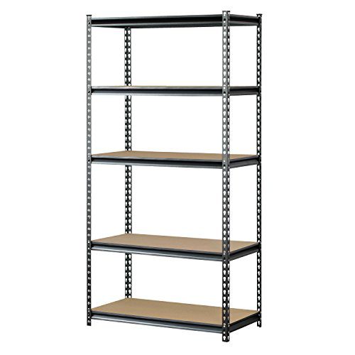 Muscle Rack Silver Vein Steel Storage Rack, 5 Adjustable Shelves