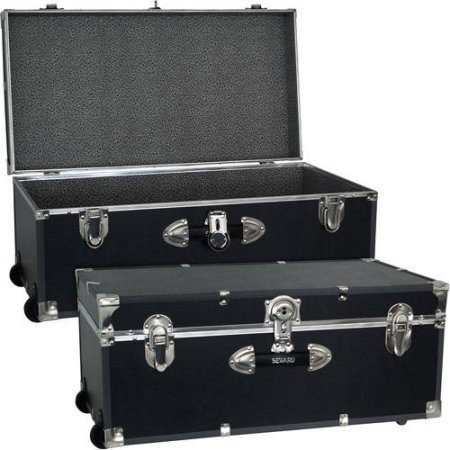 Mercury Luggage Seward Trunk Wheeled Storage Footlocker