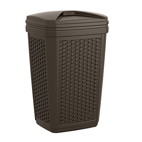 Suncast Trash Hideaway - Outdoor Trash Can for Deck or Patio with Lid