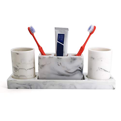 LUANT Bathroom Accessory Set with Tumbler, Electric Toothbrush Holder