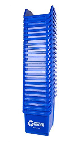 20 Pack of Bins - Blue Stackable Recycling Bin Container