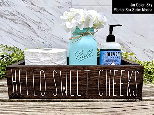 Hello Sweet Cheeks Bathroom Box. Bathroom Humor Toilet Tray