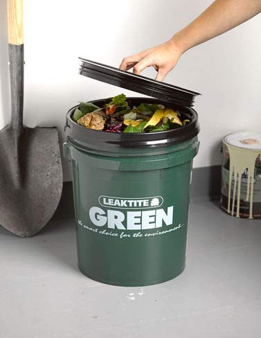 Indoor Big Green Compost Bucket, Bin