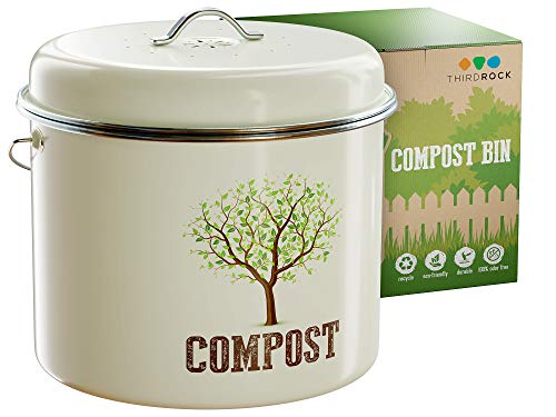 Third Rock Compost Bin for Kitchen Counter - 1.3 Gallon 5 Liter