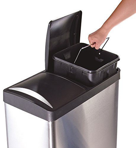 The Step N' Sort 16 Gal. 2-Compartment Stainless Steel