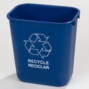 Carlisle Plastic Recycle Deskside Wastebasket