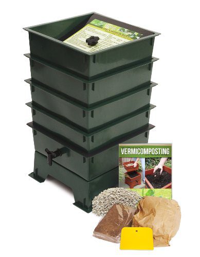 Worm Factory 4-Tray Worm Composter, Green