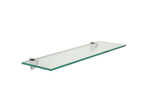 Floating Glass Bathroom Shelf Finish: Chrome
