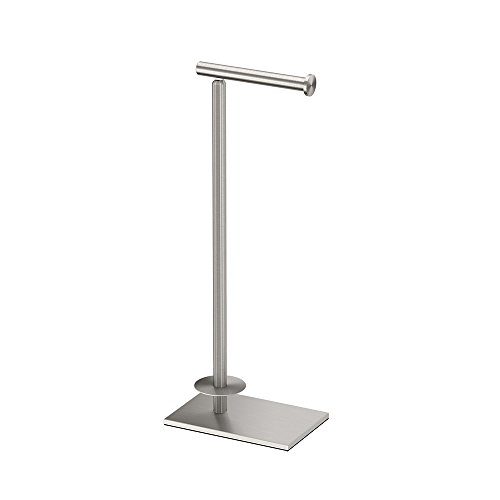 Gatco Modern Square Base Toilet Paper Holder Stand with Storage