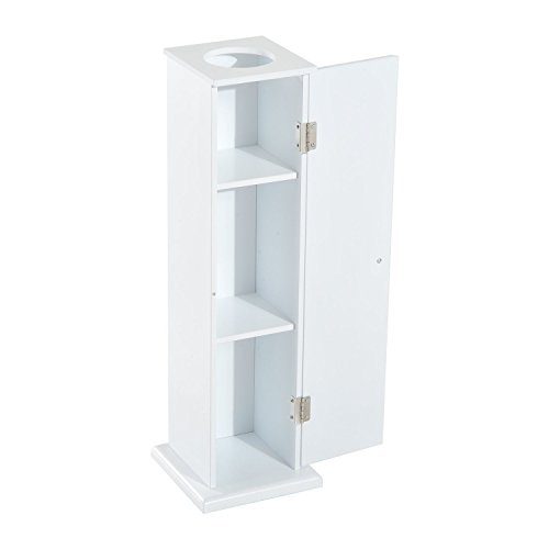 HOMCOM 26" Modern Country Vertical Bathroom Storage Cupboard Cabinet