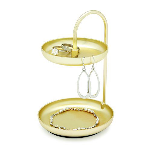 Umbra Poise Small Jewelry Tray, Double Jewelry Tray, Attractive Jewelry Storage