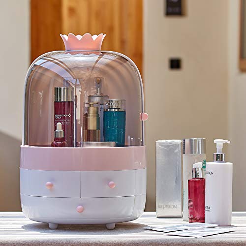 Multifunctional Makeup Organizer with Dustproof Jewelry and Cosmetic Storage