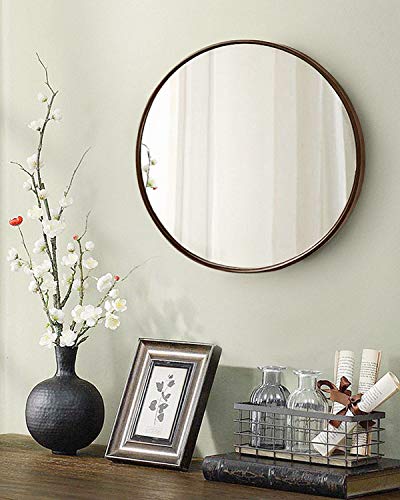 TinyTimes 23.63" Large Clean Round Wall Mirror, Circle Vanity Mirror
