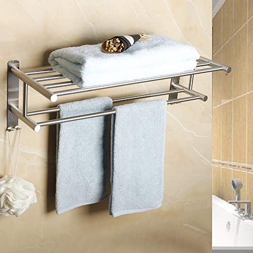 Alise Bathroom Towel Rack Towel Shelf with Two Towel Bars Good Choice ...