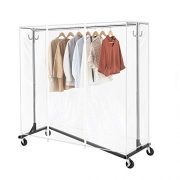 Greenstell Z-Base Garment Rack with Cover,Industrial Pipe Style Clothes Rack