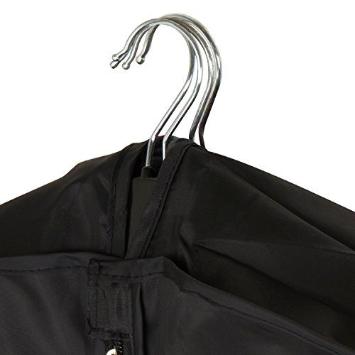 HANGERWORLD 5 Black 44inch Waterproof Nylon Multiple Garment Coat Good ...