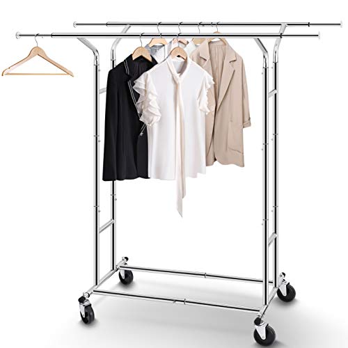 Simple Trending Double Rail Clothes Garment Rack
