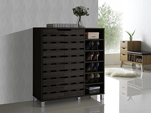 Organize Your Shoes in Style with the Baxton Studio Shirley Shoe Cabinet! 👞