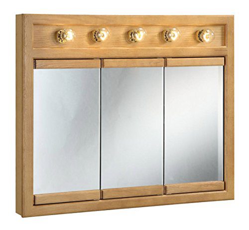 Design House Mirrors/Medicine Cabinets, 36", Nutmeg Oak