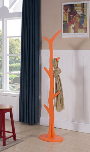 King's Brand Contemporary Tree Style Wood Coat and Hat Rack Stand