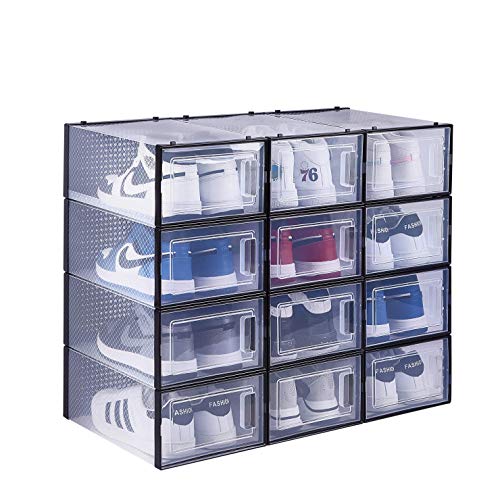 East Loft Clear Shoe Box Storage Containers for Hallway