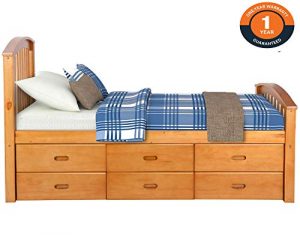 Merax Twin Size Platform Storage Bed Solid Wood Bed Good Choice ...