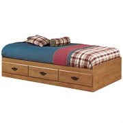 South Shore Prairie Collection Twin Bed with Storage - Platform Bed