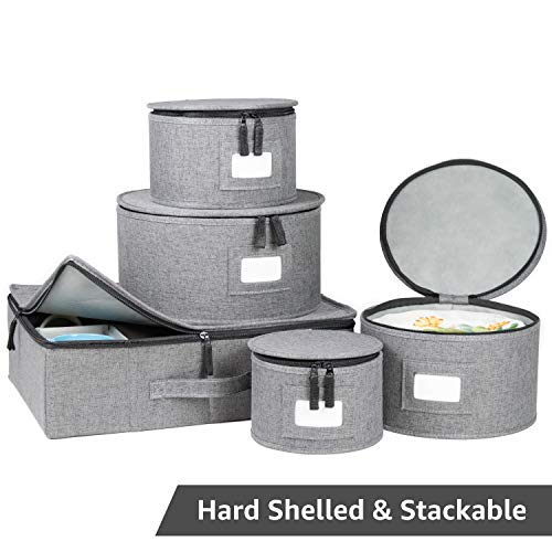 China Storage Set, Hard Shell and Stackable, for Dinnerware Storage