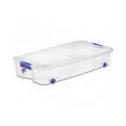 4-Pack Under Bed Plastic Storage Bin Unit Boxes Are Containers For Clothes