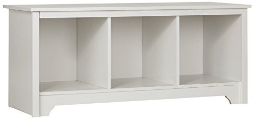 South Shore Entryway Cubby Storage Bench, Pure White