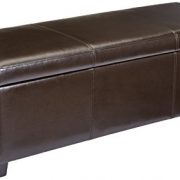 First Hill Madison Rectangular Faux Leather Storage Ottoman Bench